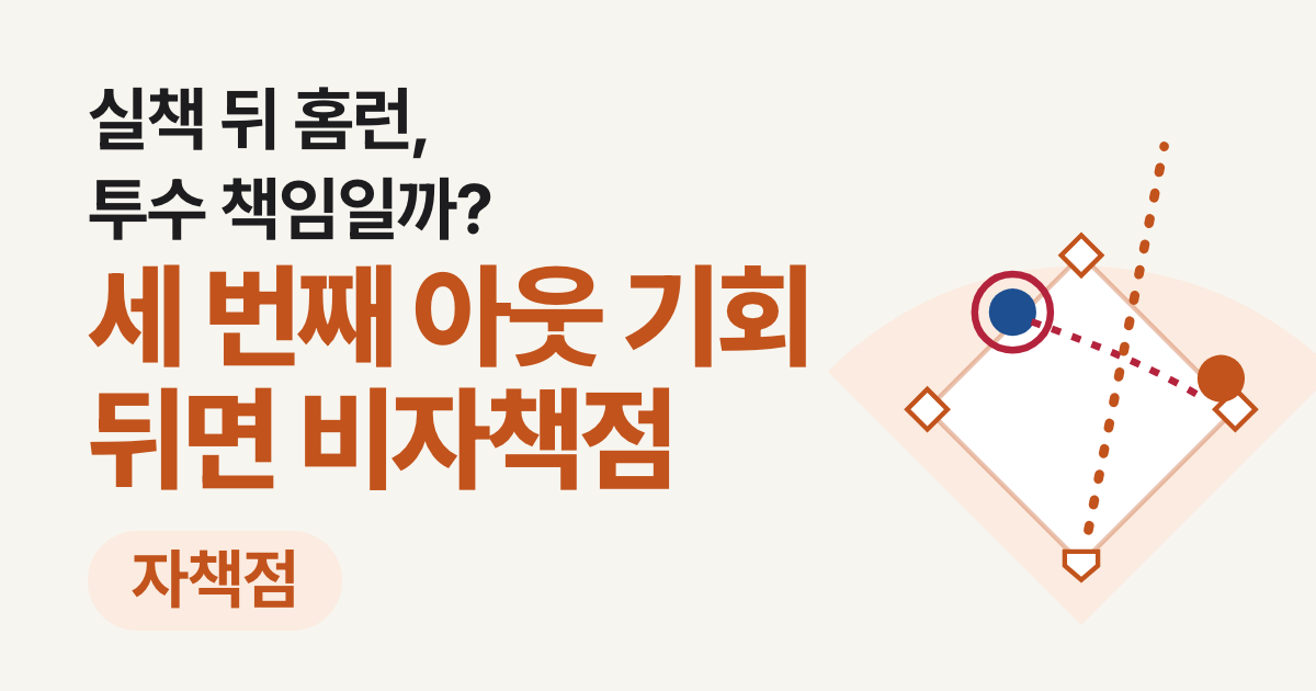 야구 자책점 뜻과 기준: 실책 뒤에 난 점수가 투수 책임이 아닌 이유